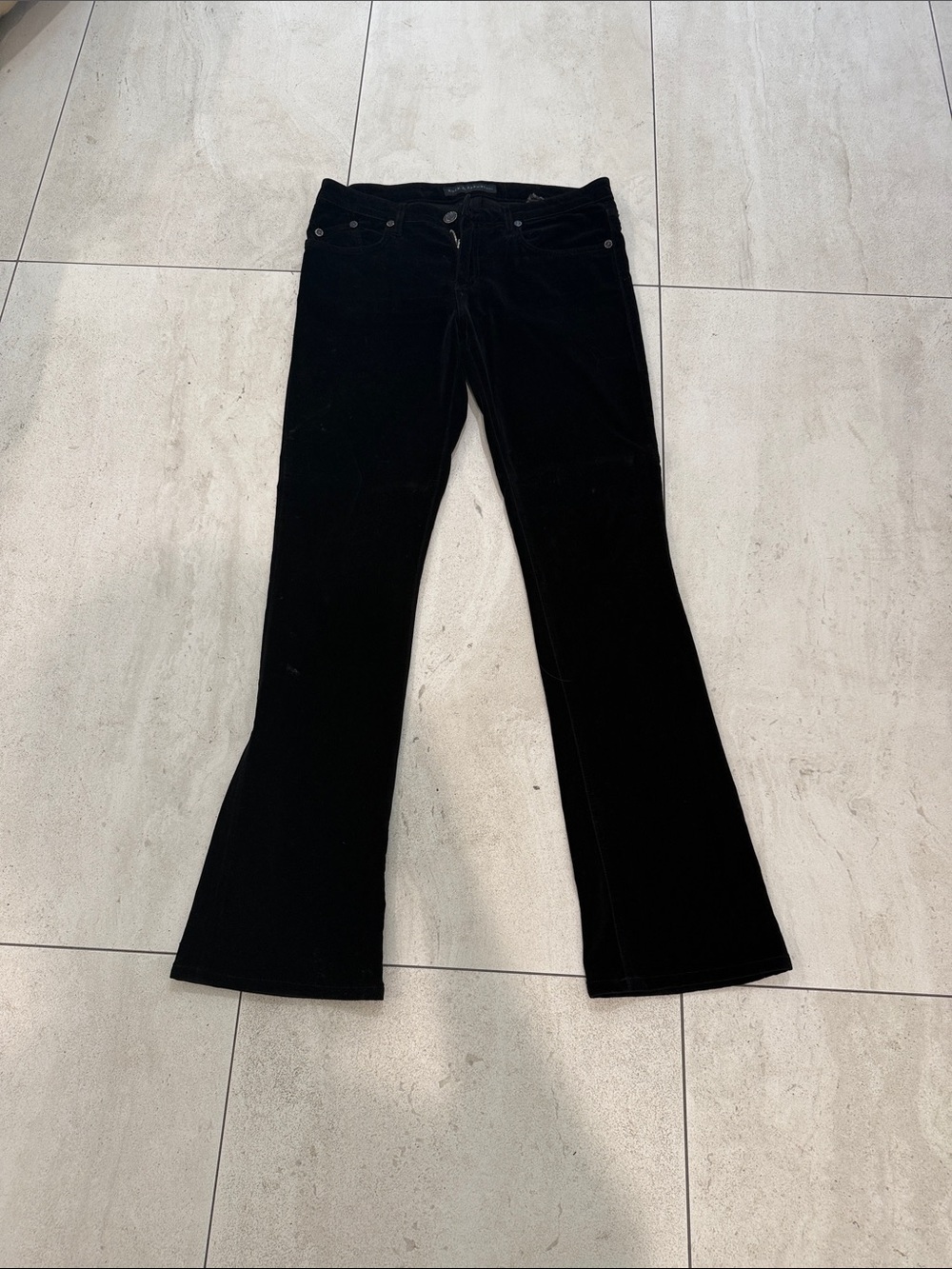 Rock & Republic Black Boot Cut Velvet Pants